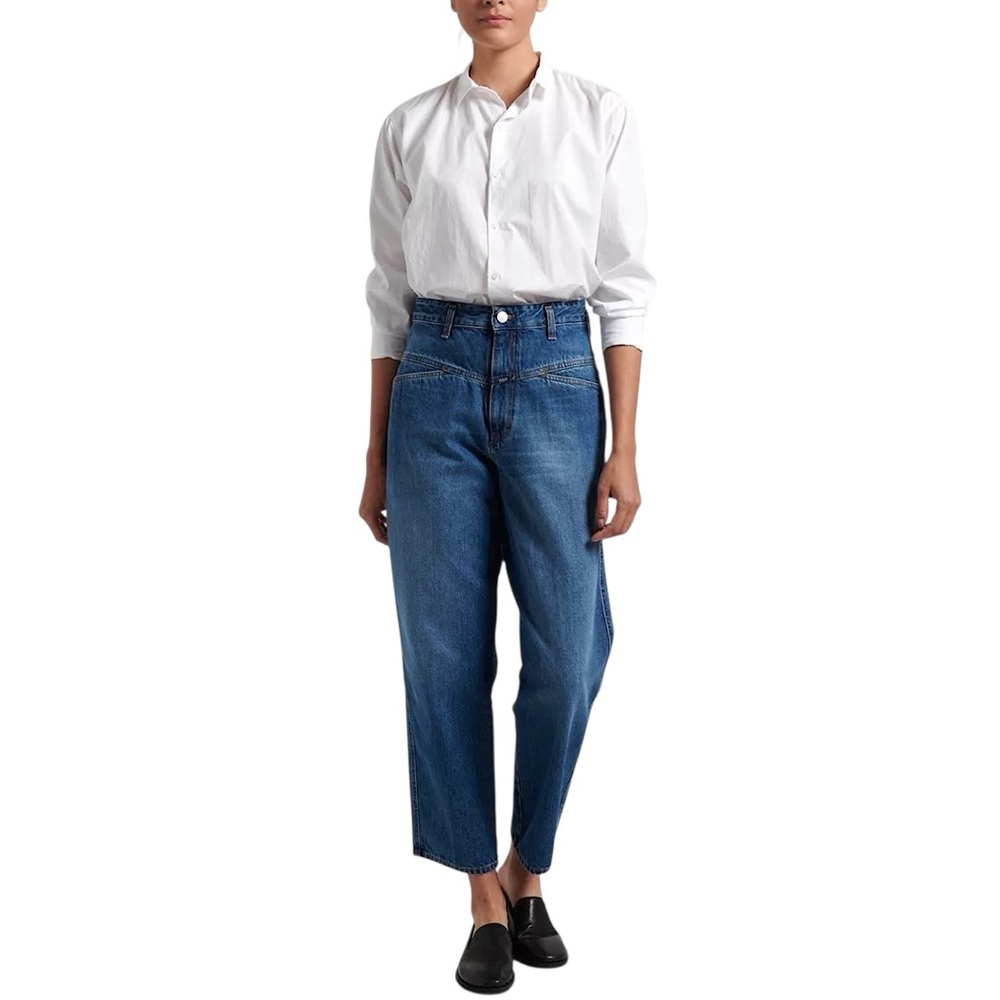 CLOSED Cropped Worker High Rise Jeans in mid blue